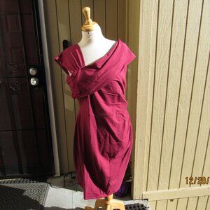 #731  NEW WOMAN'S MAROON DRESS BY MARY CRAFT  (SIZE 16)